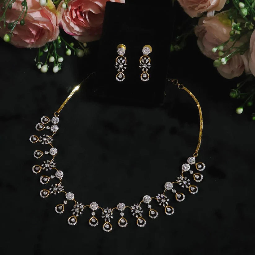 Premium zircon Stone Bridal necklace