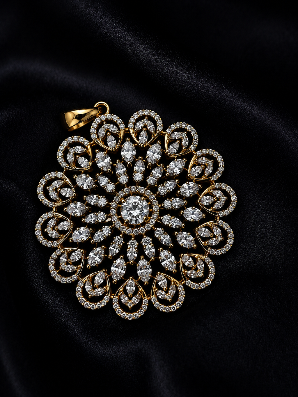 Floral Pendant Set with Matching Earrings