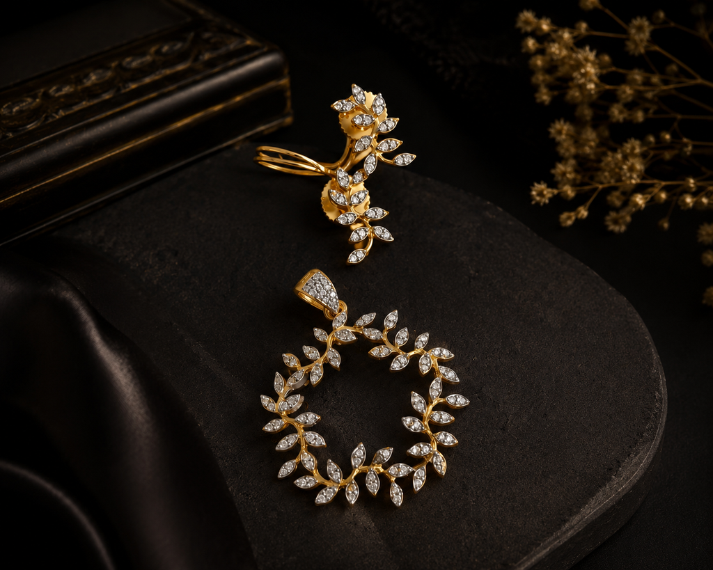 Moonvine Pendant with Earrings