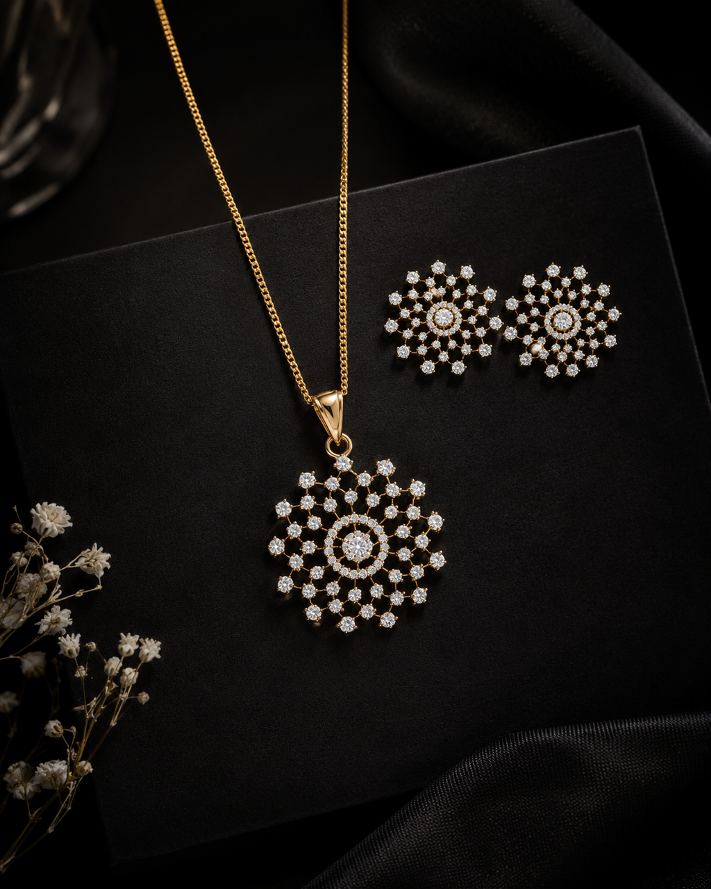 Simple Pendant set with Earring